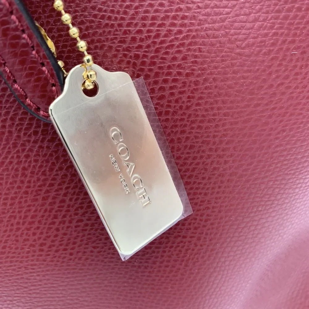 Coach red leather